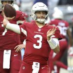 Arizona Cardinals quarterback Josh Rosen (3) warms up prior to an NFL football game against the Los Angeles Rams, Sunday, Dec. 23, 2018, in Glendale, Ariz. (AP Photo/Ross D. Franklin)