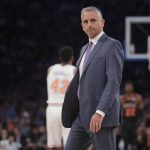 Phoenix Suns head coach Igor Kokoskov reacts during the first half of an NBA basketball game against the New York Knicks, Monday, Dec. 17, 2018, in New York. (AP Photo/Frank Franklin II)