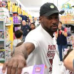 Arizona Cardinals’ Patrick Peterson goes to work filling the shopping cart for the cornerback’s “Shop with a Jock” event on December 17, 2018, in Tempe, Ariz. (Tyler Drake/Arizona Sports)