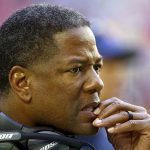 In this Nov. 18, 2018, file photo, Arizona Cardinals head coach Steve Wilks watches during the first half of an NFL football game against the Oakland Raiders, in Glendale, Ariz. The Atlanta Falcons defeated the Cardinals 40-14 on Sunday, Dec. 16. Another blowout loss has first-year coach Steve Wilks on even shakier ground. (AP Photo/Ross D. Franklin, File)