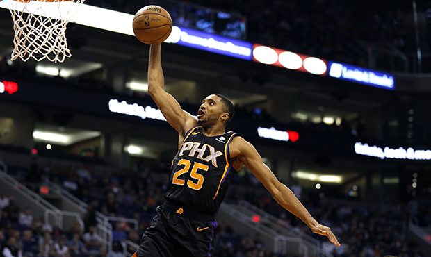 Phoenix Suns forward Mikal Bridges (25) in the first half during an NBA basketball game against the...