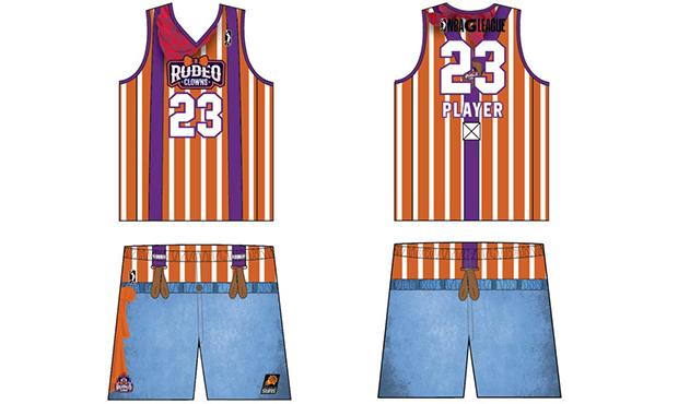Jerseys released for NAZ Suns rebrand as Rodeo Clowns on Saturday