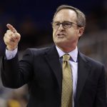 UCLA coach Murry Bartow gestures during the first half of the team's NCAA college basketball game against Arizona State on Thursday, Jan. 24, 2019, in Los Angeles. (AP Photo/Marcio Jose Sanchez)