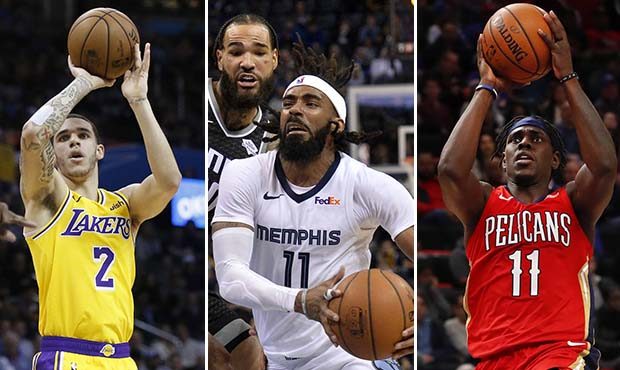 Lonzo Ball of the Lakers, Mike Conley of the Grizzlies and Jrue Holiday of the Pelicans could all b...