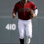 Arizona Diamondbacks centerfielder Ketel Marte runs in from the outfield during the first inning of a spring baseball game against the Oakland Athletics in Scottsdale, Ariz., Monday, Feb. 25, 2019. (AP Photo/Chris Carlson)