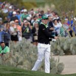 Justin Thomas hits from the second fairway during the third round of the Phoenix Open PGA golf tournament, Saturday, Feb. 2, 2019, in Scottsdale, Ariz. (AP Photo/Matt York)