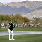 Justin Thomas hits from the 15th fairway during the third round of the Phoenix Open PGA golf tournament, Saturday, Feb. 2, 2019, in Scottsdale, Ariz. (AP Photo/Matt York)