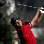 Harold Varner III hits from the second tee during the second round of the Phoenix Open PGA golf tournament, Friday, Feb. 1, 2019, in Scottsdale, Ariz. (AP Photo/Matt York)