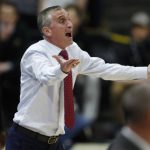 Arizona State head coach Bobby Hurley argues with referees in the first half of an NCAA college basketball game against Colorado Wednesday, Feb. 13, 2019, in Boulder, Colo. (AP Photo/David Zalubowski)