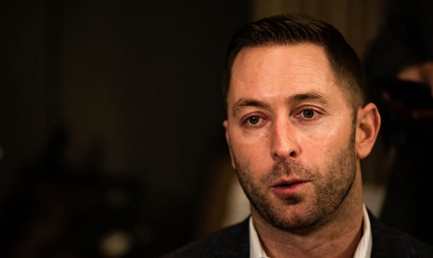 New Arizona Cardinals coach Kliff Kingsbury answers questions during the NFL owners meetings about ...