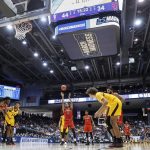 St. John's Justin Simon (5) shoots a free throw during the second half of a First Four game of the NCAA men's college basketball tournament against Arizona State, Wednesday, March 20, 2019, in Dayton, Ohio. (AP Photo/John Minchillo)