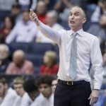 Arizona State coach Bobby Hurley gestures during the second half of the team's First Four game against St. John's in the NCAA men's college basketball tournament Wednesday, March 20, 2019, in Dayton, Ohio. (AP Photo/John Minchillo)
