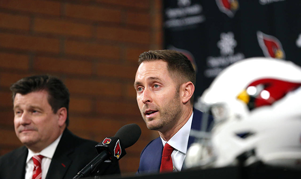 Arizona Cardinals new NFL football head coach Kliff Kingsbury addresses the media, Wednesday, Jan. ...