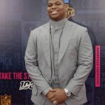 Alabama defensive tackle Quinnen Williams walks the red carpet ahead of the first round at the NFL football draft, Thursday, April 25, 2019, in Nashville, Tenn. (AP Photo/Mark Humphrey)