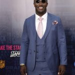 Louisiana State linebacker Devin White walks the red carpet ahead of the first round at the NFL football draft, Thursday, April 25, 2019, in Nashville, Tenn. (AP Photo/Mark Humphrey)