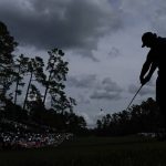Phil Mickelson hits a drive on the 14th hole during the second round for the Masters golf tournament Friday, April 12, 2019, in Augusta, Ga. (AP Photo/David J. Phillip)