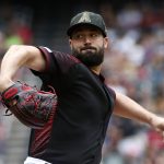 Arizona Diamondbacks starting pitcher Robbie Ray throws against the San Francisco Giants during the first inning of a baseball game, Sunday, May 19, 2019, in Phoenix. (AP Photo/Ralph Freso)