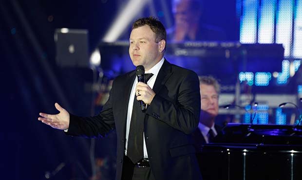 Comedian Frank Caliendo performs onstage during Muhammad Ali's Celebrity Fight Night XXI at the JW ...