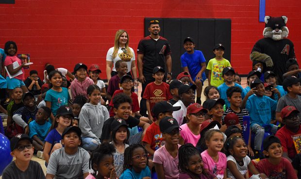 Eduardo Escobar tries to make weekly appearances to community events including trips to the Diamond...