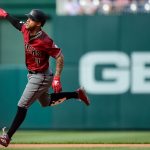 WASHINGTON, DC - JUNE 15: Ketel Marte #4 of the Arizona Diamondbacks celebrates as he runs the bases after hitting a solo home run in the fourth inning against the Washington Nationals at Nationals Park on June 15, 2019 in Washington, DC. (Photo by Patrick McDermott/Getty Images)