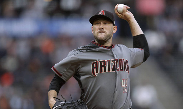 Arizona Diamondbacks pitcher Alex Young works against the San Francisco Giants during the first inn...