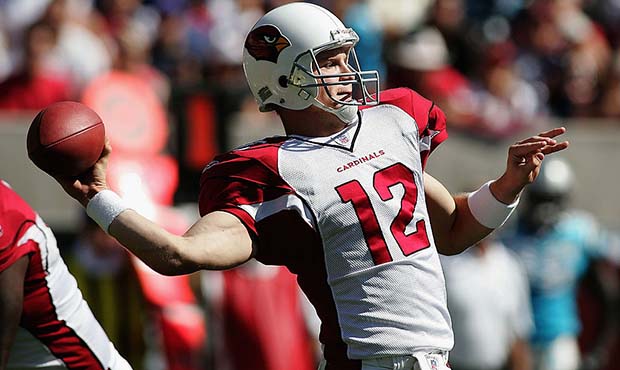 TEMPE, AZ - OCTOBER 9:  Quarterback Josh McCown #12 of the Arizona Cardinals throws a pass against ...