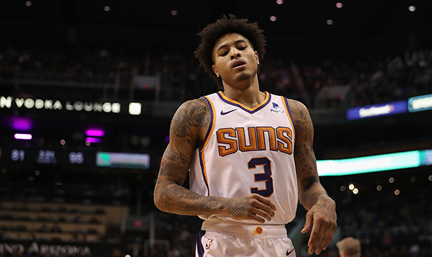 PHOENIX, ARIZONA - DECEMBER 31:  Kelly Oubre Jr. #3 of the Phoenix Suns during the second half of t...