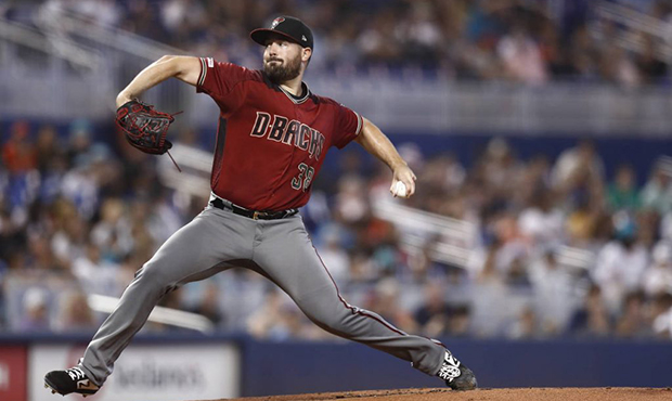 Arizona Diamondbacks starting pitcher Robbie Ray delivers during the first inning of a baseball gam...