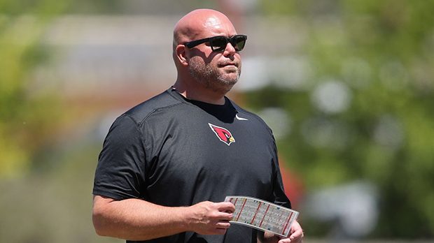 General manager Steve Keim of the Arizona Cardinals looks on during team OTA's at the Dignity Healt...