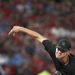 Colorado Rockies starting pitcher Peter Lambert throws during the third inning of the team's baseball game against the St. Louis Cardinals on Friday, Aug. 23, 2019, in St. Louis. (AP Photo/Jeff Roberson)