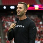 Arizona Cardinals head coach Kliff Kingsbury addresses the crowd ahead of the team’s Red and White Practice Saturday, August 3, 2019, at State Farm Stadium. (Tyler Drake/Arizona Sports)