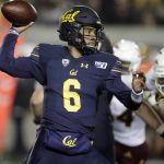California quarterback Devon Modster (6) passes against Arizona State in the second half of an NCAA college football game, Friday, Sept. 27, 2019, in Berkeley, Calif. (AP Photo/Ben Margot)