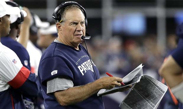 New England Patriots head coach Bill Belichick watches from the sideline in the second half of an N...