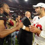 San Francisco 49ers quarterback Jimmy Garoppolo hopes to rebound from a Super Bowl loss to the Kansas City Chiefs and faces the Cardinals in Weeks 1 and 16. (Photo by Christian Petersen/Getty Images)