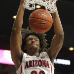 Arizona forward Zeke Nnaji dunks against San Jose State durng the second half of an NCAA college basketball game Thursday, Nov. 14, 2019, in Tucson, Ariz. Arizona won 87-39. (AP Photo/Rick Scuteri)