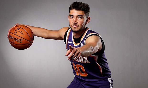 Ty Jerome of the Phoenix Suns poses for a portrait during the 2019 NBA Rookie Photo Shoot on August...