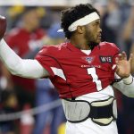 Arizona Cardinals quarterback Kyler Murray warms up prior to an NFL football game against the Pittsburgh Steelers, Sunday, Dec. 8, 2019, in Glendale, Ariz. (AP Photo/Ross D. Franklin)