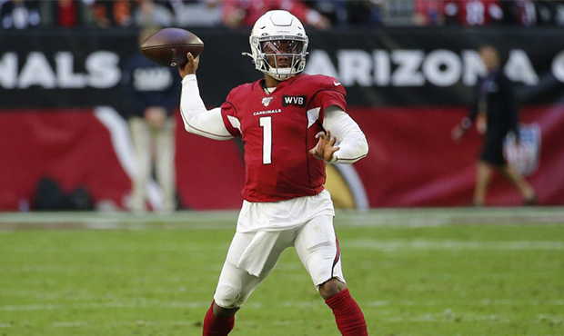 Arizona Cardinals quarterback Kyler Murray (1) throws against the Cleveland Browns during the first...