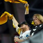 Pittsburgh Steelers fans cheer prior to the NFL game between the Pittsburgh Steelers and Arizona Cardinals at State Farm Stadium on December 08, 2019 in Glendale, Arizona. (Photo by Jennifer Stewart/Getty Images)