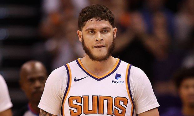 Tyler Johnson #16 of the Phoenix Suns during the second half of the NBA game against the Philadelph...