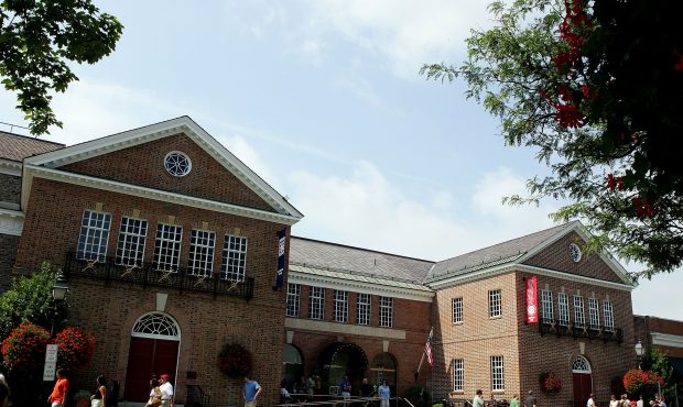 The National Baseball Hall of Fame and Museum is seen during the Baseball Hall of Fame weekend on J...