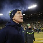 Seattle Seahawks head coach Pete Carroll walks off the field after an NFL divisional playoff football game against the Green Bay Packers Sunday, Jan. 12, 2020, in Green Bay, Wis. The Packers won 28-23 to advance to the NFC Championship. (AP Photo/Matt Ludtke)