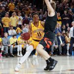 TEMPE, AZ - FEBRUARY 22:  Arizona State Sun Devils guard Alonzo Verge Jr. (11) drives to the basket during the college basketball game between the Oregon State Beavers and the Arizona State Sun Devils on February 22, 2020 at Desert Financial Arena in Tempe, Arizona. (Photo by Kevin Abele/Icon Sportswire via Getty Images)