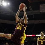 
              Arizona State forward Jalen Graham (24) grabs a rebound against Southern California during the first half of an NCAA college basketball game Saturday, Feb. 29, 2020, in Los Angeles. (AP Photo/Marcio Jose Sanchez)
            