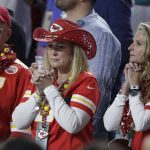 Kansas City Chiefs fans cheer during the second half of the NFL Super Bowl 54 football game the San Francisco 49ers, Sunday, Feb. 2, 2020, in Miami Gardens, Fla. (AP Photo/Wilfredo Lee)