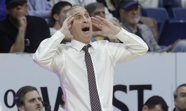 Arizona State coach Bobby Hurley yells during the second half of the team's NCAA college basketball...