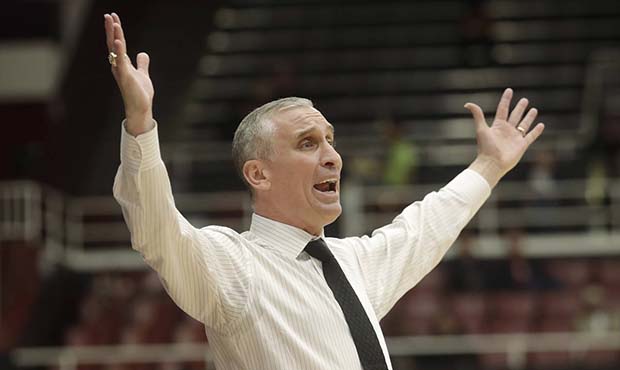 Arizona State coach Bobby Hurley reacts during the first half of the team's NCAA college basketball...