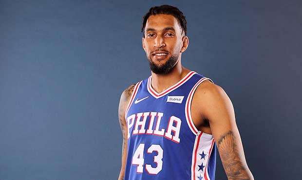 Jonah Bolden #43 of the Philadelphia 76ers poses for a portrait during Media Day at 76ers Training ...