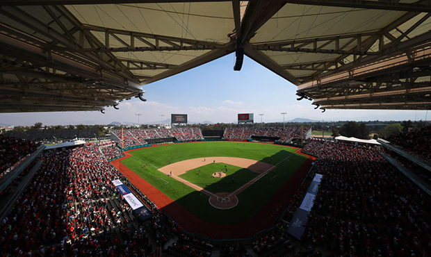 General view of Alfredo Harp Helu Stadium during the friendly game between San Diego Padres and Dia...
