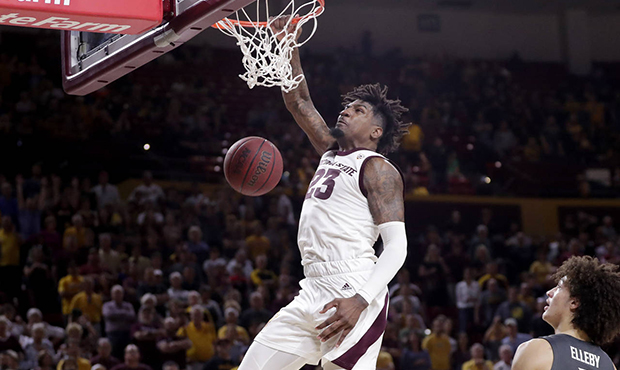 Arizona State forward Romello White (23) dunks during the second half of an NCAA college basketball...